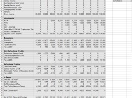 Tax Planning Spreadsheet Financial Spreadsheet