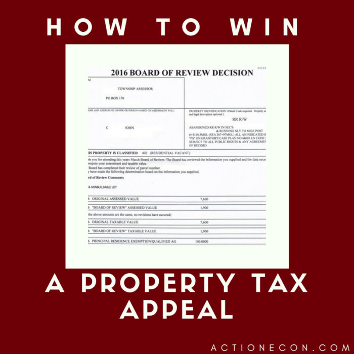 How To Win A Property Tax Appeal Action Economics